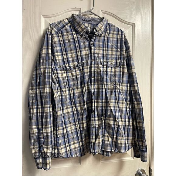 Lacoste Mens Multi Color Modern Fit Button Down Long Sleeve Shirt Size 44 - Picture 13 of 14